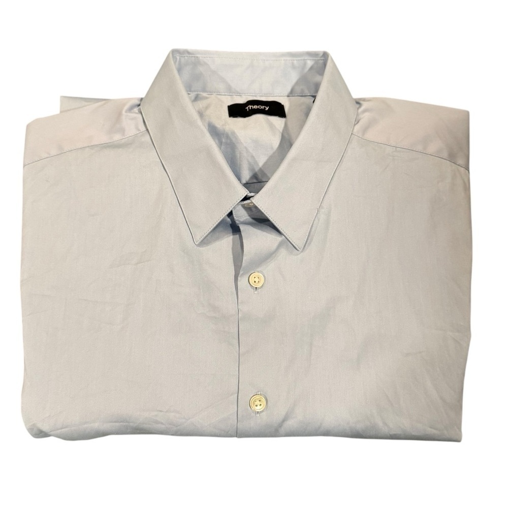 Theory Blue Casual Button Down Shirt
